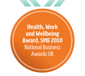 Health, Work and Wellbeing Award, SME 2010 National Business Awards UK