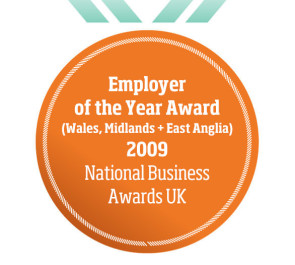Employer of the Year Award (Wales, Midlands + East Anglia) 2009 National Business Awards UK
