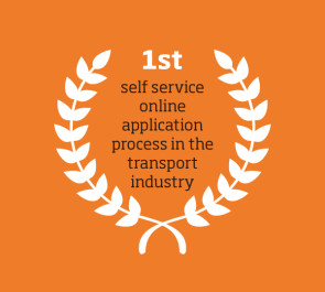 1st self service online application process in the transport industry