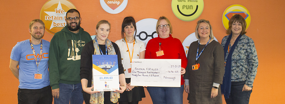 £1494 raised for local fund tackling child poverty by Novacroft team